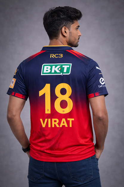 RCB Men's Graphic Print Dry Fit Soft Fabric 150GSM T-Shirt