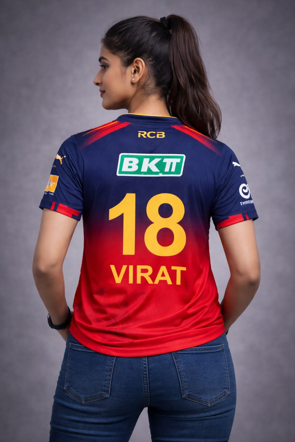 RCB Men's Graphic Print Dry Fit Soft Fabric 150GSM T-Shirt