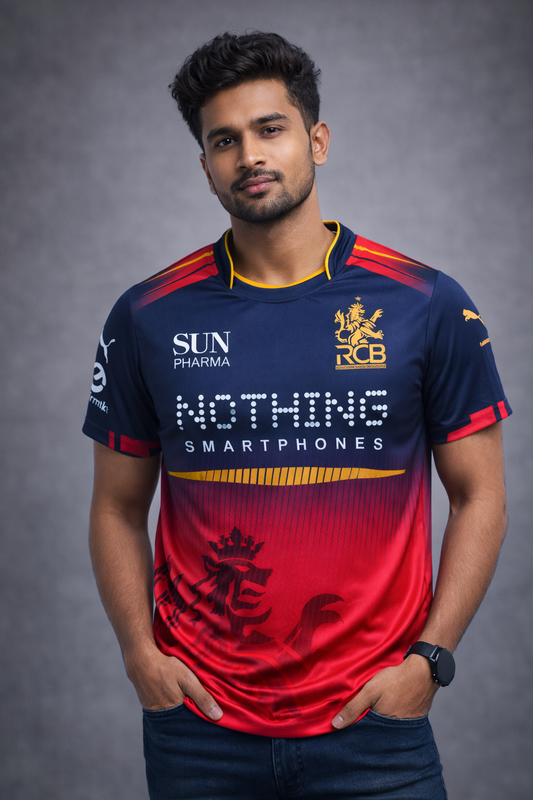 RCB Men's  Graphic Print Dry Fit Soft Fabric 150GSM T-Shirt